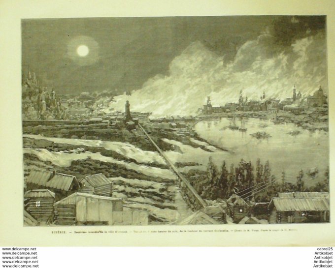 Le Monde illustré 1879 n°1176 Russie Siberie Ircousk Chambord (41) Lyon (69) Dinan (35) Viaduc Lessa