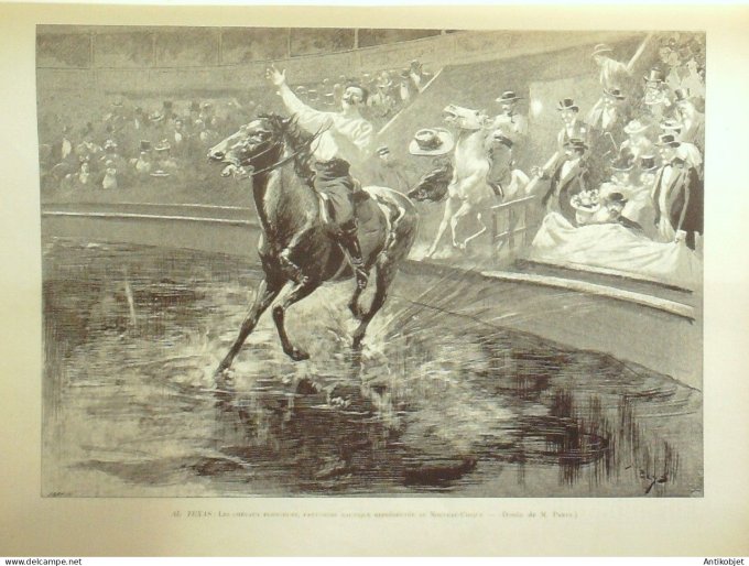 Le Monde illustré 1897 n°2118 Péniches Cherbourg (50)  Ethiopie Ménélik Saussier, prince de Sagan