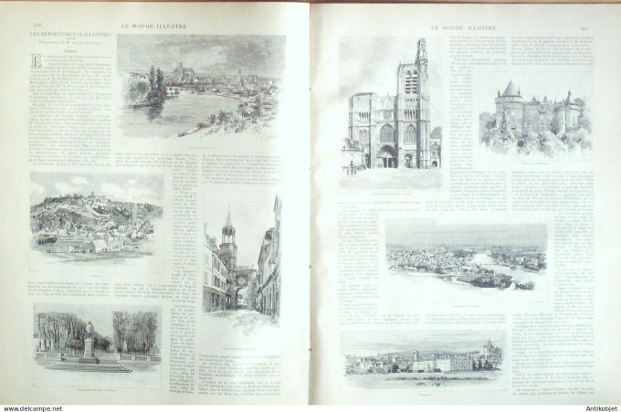 Le Monde illustré 1890 n°1755 Bergerac (24) Danemark César Franck