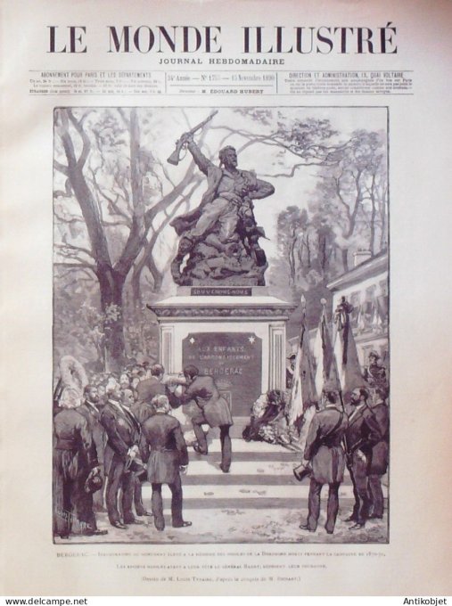Le Monde illustré 1890 n°1755 Bergerac (24) Danemark César Franck