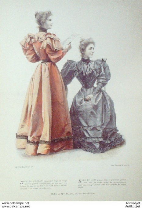 La Mode pratique 1893 # 41 Robes de soie et crépon