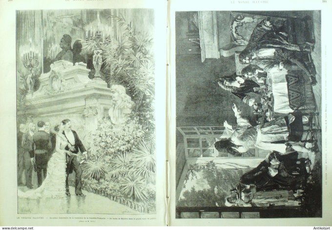 Le Monde illustré 1880 n°1231 Allemagne Cologne Neumarkt Comédie-Française