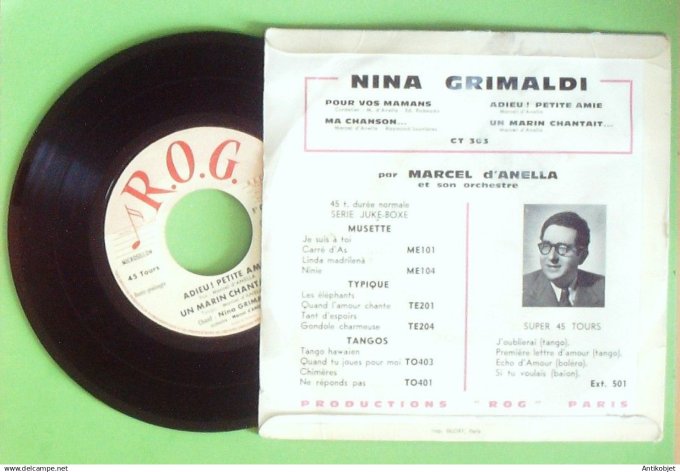 Grimaldi Nina 45T EP Pour vos mamans 1959