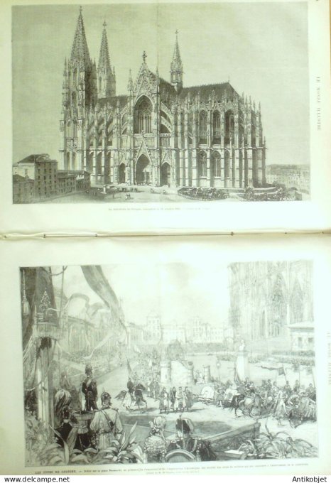 Le Monde illustré 1880 n°1231 Allemagne Cologne Neumarkt Comédie-Française