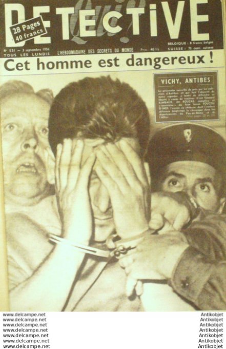 Détective 1956 # 531 Luxeuil-les-Bains Le Vernet Scotland Yard