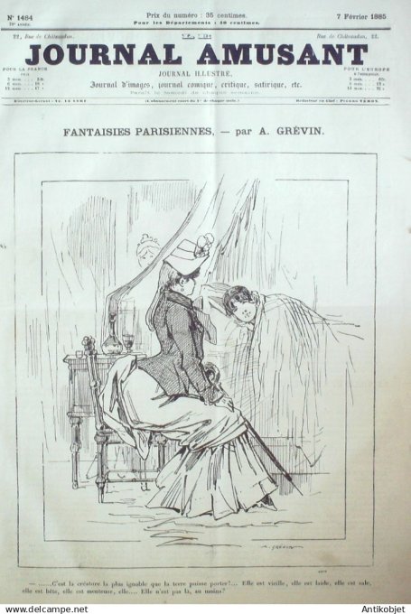 Le Journal Amusant 1885 # 1484 Ombres chinoises par Leonnec
