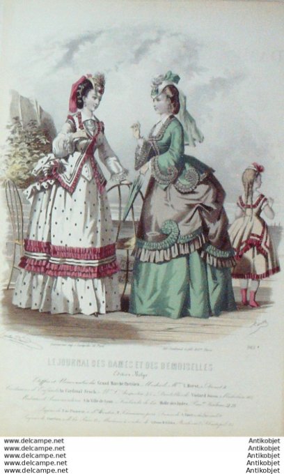 Journal des Dames Demoiselles 1870 # 965 (Marché Parisien) maritime