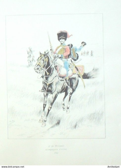 Hussard 9ème régiment en 1807 signé  Rouffet