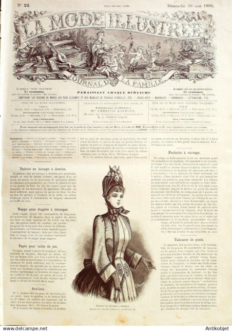 Mode illustree 1886 Lot de 10 journaux