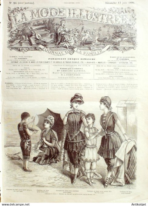 Mode illustree 1886 Lot de 10 journaux