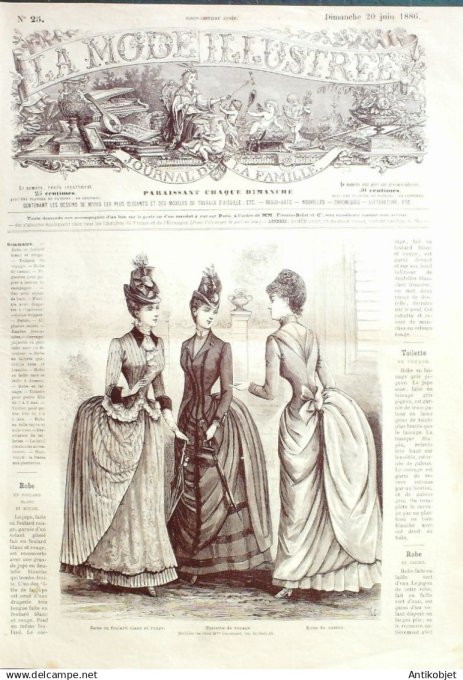 Mode illustree 1886 Lot de 10 journaux