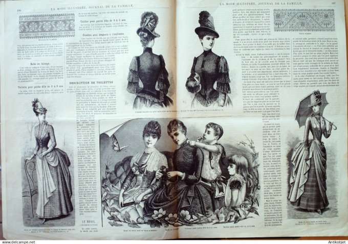 Mode illustree 1886 Lot de 10 journaux