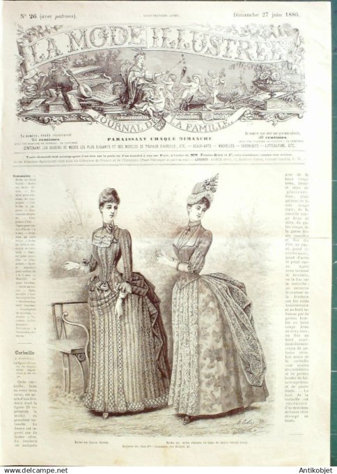 Mode illustree 1886 Lot de 10 journaux