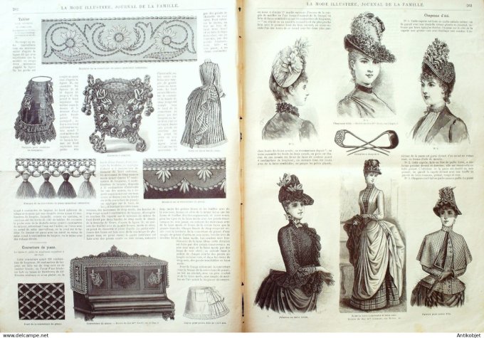 Mode illustree 1886 Lot de 10 journaux
