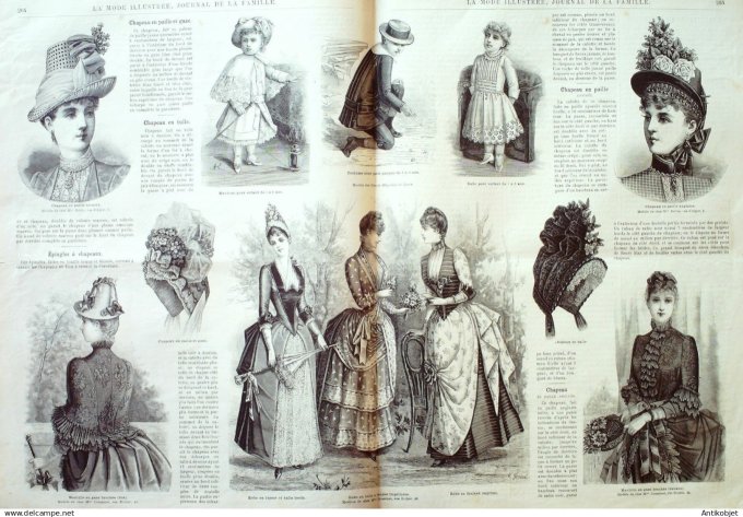 Mode illustree 1886 Lot de 10 journaux