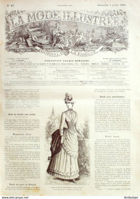 Mode illustree 1886 Lot de 10 journaux
