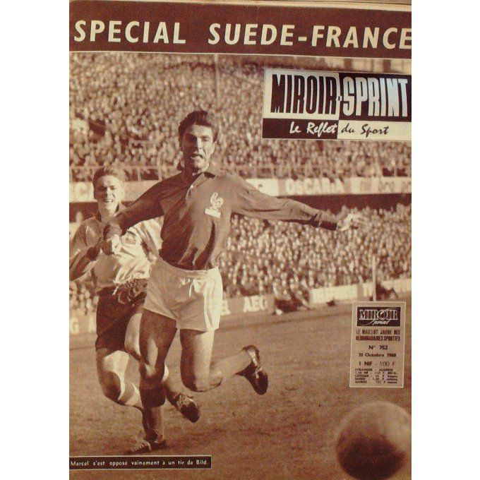 Miroir Sprint 1960 n° 752 31/10 SUEDE FRANCE DARBOS ANQUETIL CERAMI KOPA PARIS ROUBAIX