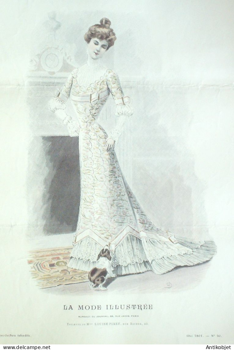 Gravure Mode illustree 1901 # 20 (Old Fashion plate) RARE