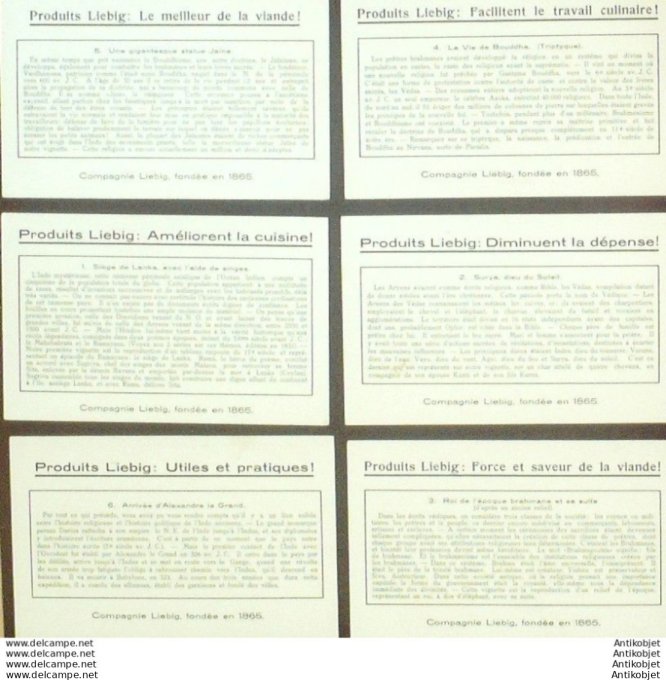 Chromo Liebig Sang 1400a L'IInde 1-6 (1939)