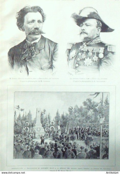 Le Monde illustré 1886 n°1543 Dijo (21) Besançon (25) Belgique Dinant Argenteuil (95)