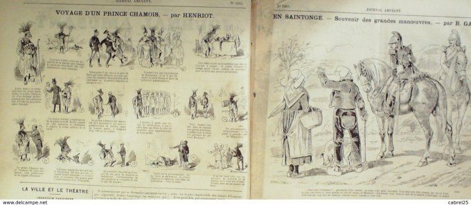 Le Journal amusant 1886 n° 1565 EXCURSIONNISTES MAURY SAINTONGE GAUTIER LA MER MARS