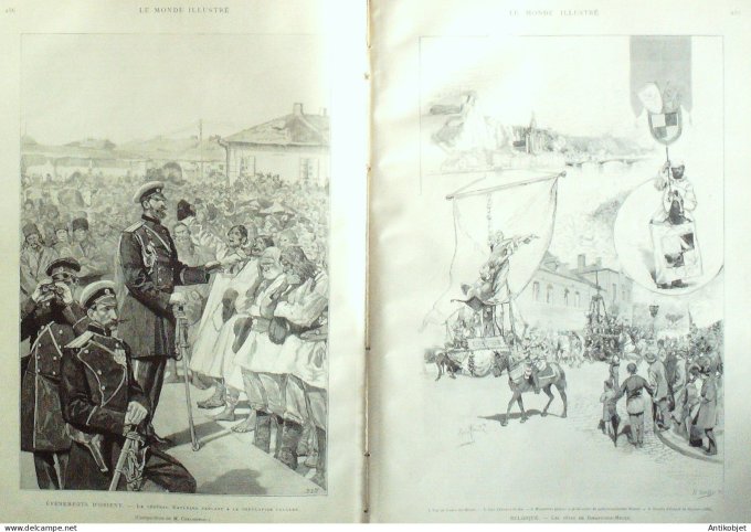 Le Monde illustré 1886 n°1543 Dijo (21) Besançon (25) Belgique Dinant Argenteuil (95)