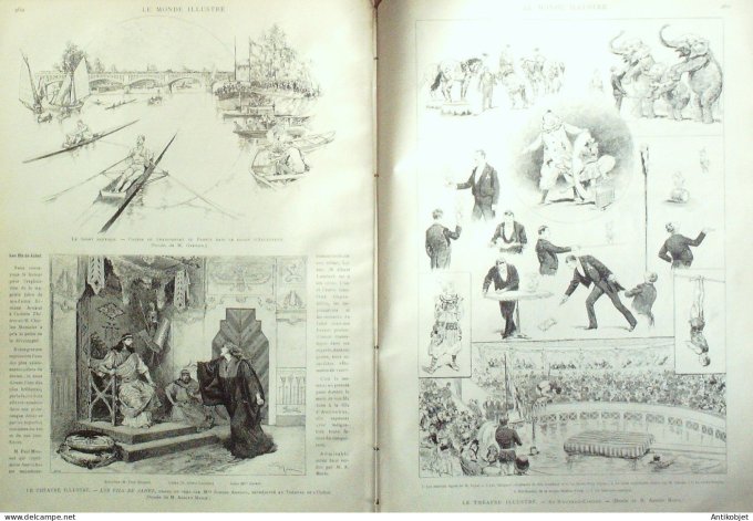 Le Monde illustré 1886 n°1543 Dijo (21) Besançon (25) Belgique Dinant Argenteuil (95)