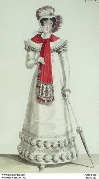 Costume Parisien 1821 # 2000 Robe perkale garnie de bouffans