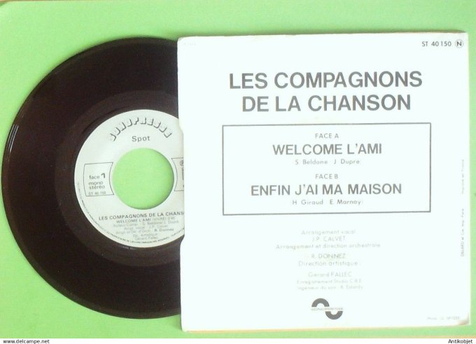 Les Compagnons de la chanson 45T SP Welcome l'ami 1974