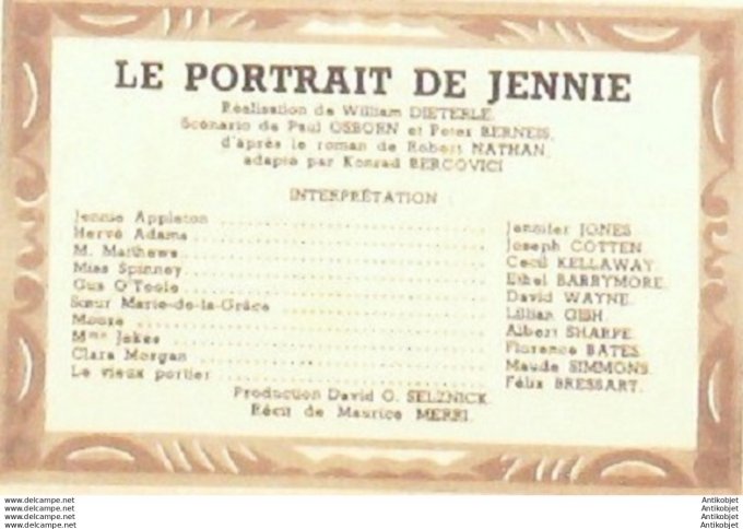 Le portrait De Jennie Jennifer Jones Joseph Cotten