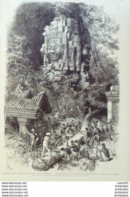 Le Monde illustré 1875 n°969 Dijon (21) St Etienne (42) Art Thmer Toulon (83) Navire Cuirasse Le Mag