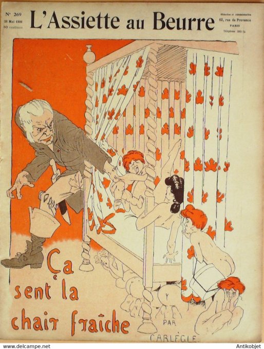 L'Assiette au beurre 1906 n°269 Ca sent la chair fraîche Carlègle