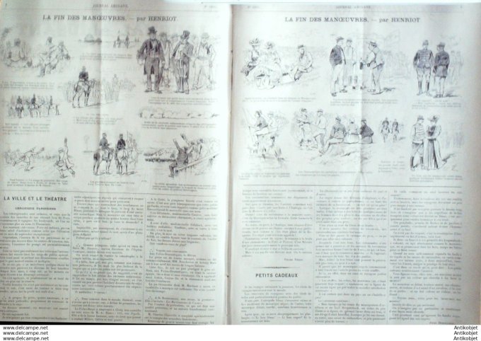 Le Journal Amusant 1891 # 1831 Histoire du vieux Monsieur d'une Dame et d'un parapluie par Stop