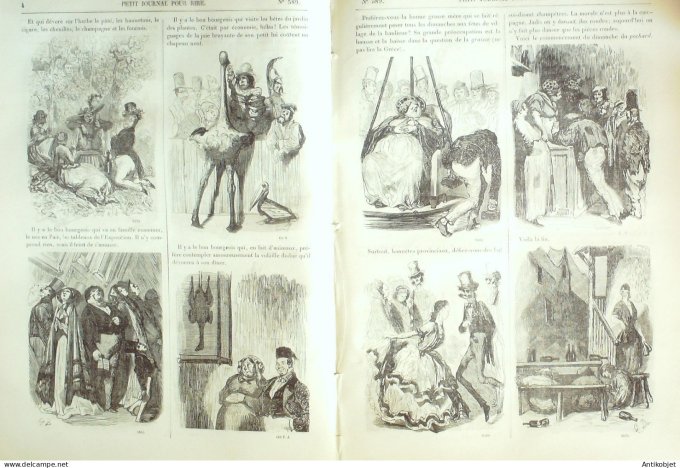 Petit journal pour Rire 1866 # 589 La Province a Paris Gustave Dore