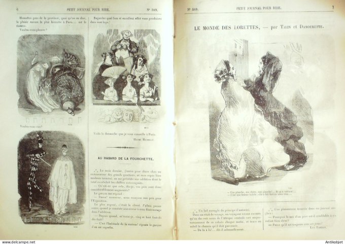 Petit journal pour Rire 1866 # 589 La Province a Paris Gustave Dore