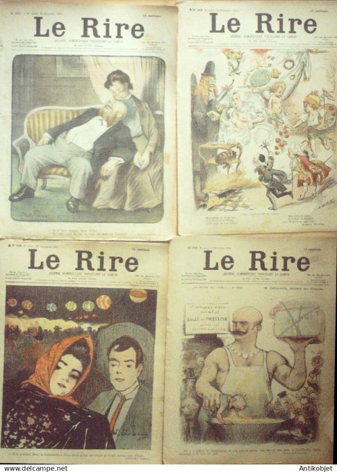 Le Rire 1901 lot 4 revues Willette Grandjouan Guydo Sancha Barcet Cardona Riezer Radiguet
