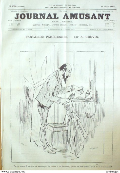 Le Journal Amusant 1885 # 1506 La danse macabre de l'amour par Stop