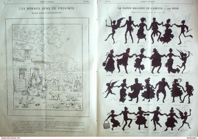 Le Journal Amusant 1885 # 1506 La danse macabre de l'amour par Stop