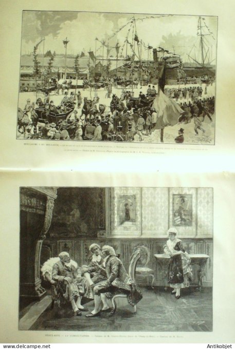 Le Monde illustré 1891 n°1789 Pays-Bas Amsterdam Victor Noir Guillaume II Santa-maria Del Popolo
