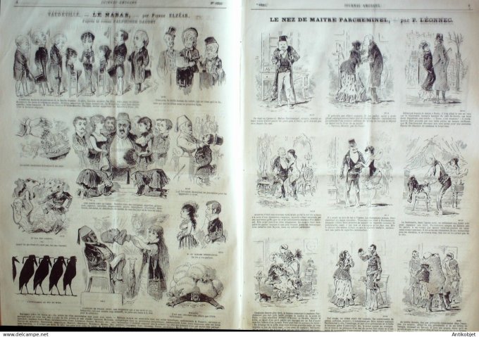 Le Journal Amusant 1880 # 1225 Le nez de Maitre Parcheminel par Leonnec
