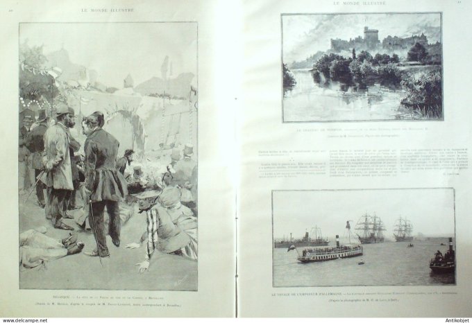 Le Monde illustré 1891 n°1789 Pays-Bas Amsterdam Victor Noir Guillaume II Santa-maria Del Popolo