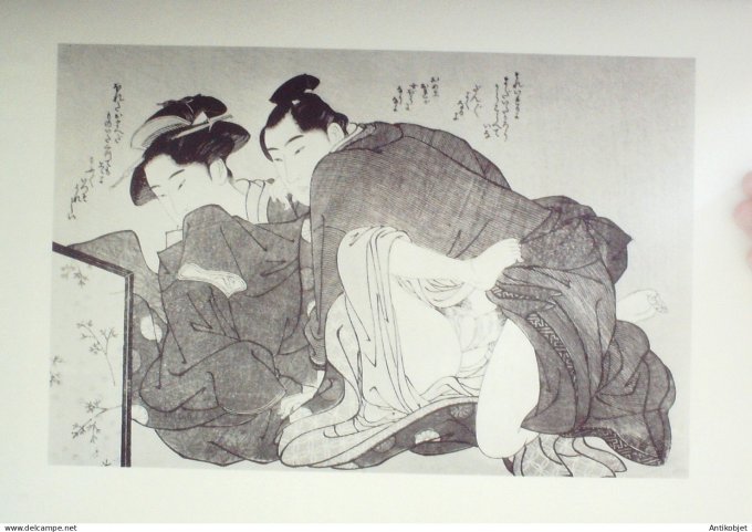 Estampe Japonaise scène érotique (Katsukawa Shuncho 1726-1793)