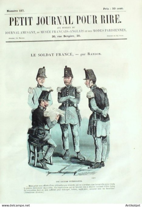 Petit journal pour Rire 1857 # 117 Les Marchands de soupe Bayard
