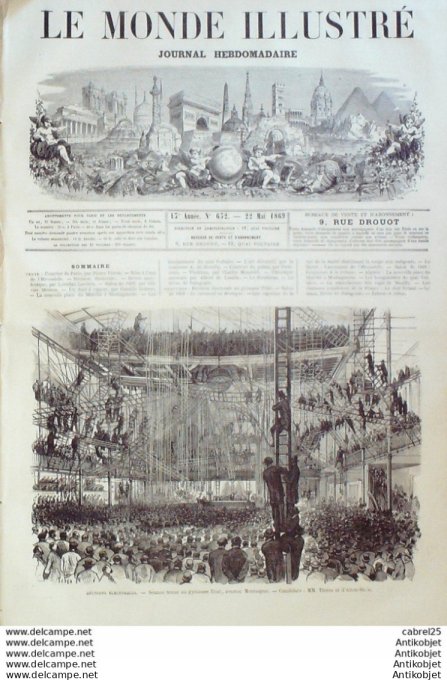 Le Monde illustré 1868 n°632 Havre (76) Yacht Hirondelle Neuilly (92) Bretagne Carnaval