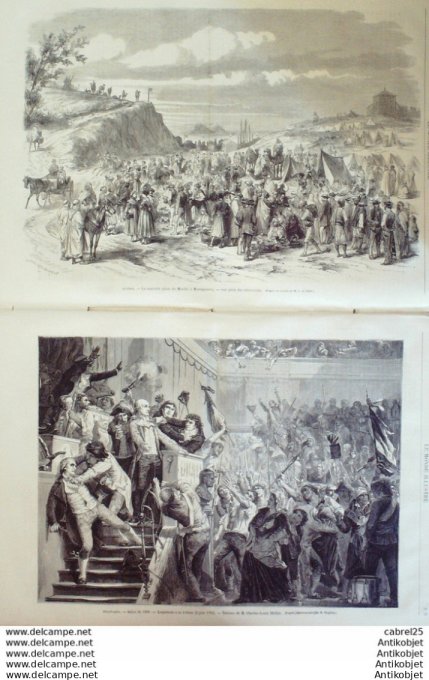 Le Monde illustré 1868 n°632 Havre (76) Yacht Hirondelle Neuilly (92) Bretagne Carnaval