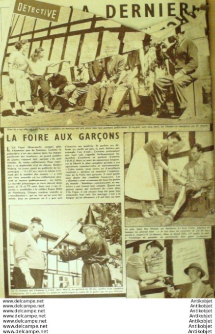 Détective 1956 # 532 Bièvres Nanterre Beaune-les-Mines St-Victor Marseille