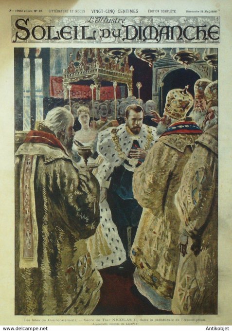 Soleil Du Dimanche 1896 N°22 Russie Nicolas Ii Iran Perse Shah Mozaffer Ed Dine
