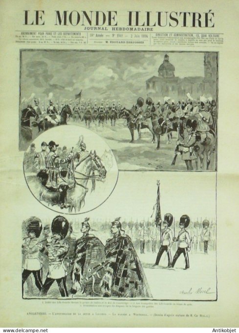 Le Monde illustré 1894 n°1940 Angleterre Whitehall Lyon (69) Russie St-Pétersbourg