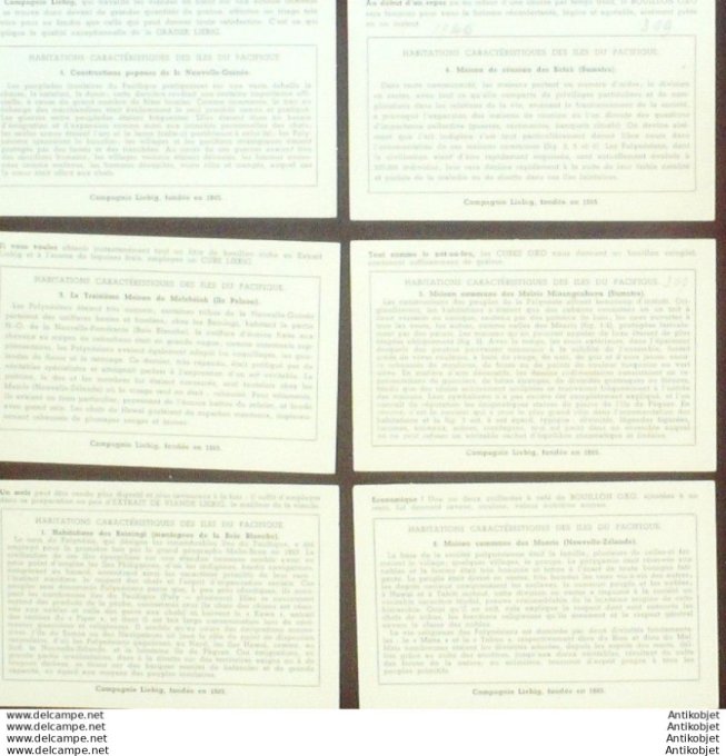 Chromo Liebig Sang 1390 Habitations des iles du Pacifique (1939)