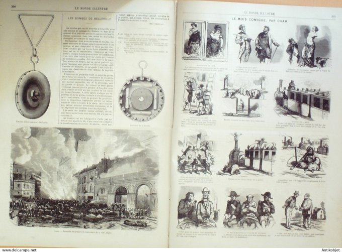Le Monde illustré 1870 n°682  Grèce Clephtes Marathon Paris Belleville Explosions